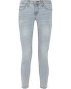 Current/Elliott The Stiletto Cropped Low-Rise Skinny Jeans - Lyst