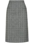 Alexander McQueen Prince Of Wales Pencil Skirt - Lyst