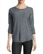 Halston Heritage Half-Sleeve Slub Sweater - Lyst