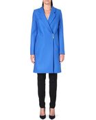 Victoria Beckham Wrap-style Wool-blend Coat - Lyst
