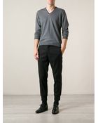 Fay Elbow Patch Vneck Sweater - Lyst
