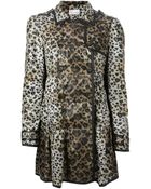 RED Valentino Leopard Print Coat - Lyst