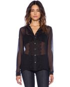 Equipment Gabby Lace Mix Blouse - Lyst