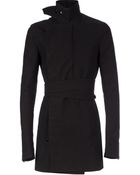 Rick Owens Funnel-Neck Cotton Coat - Lyst