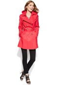 DKNY Petite Double-Breasted Trench Coat - Lyst