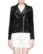 Iro Suede and Nappa Leather Biker Jacket - Lyst