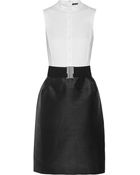 Raoul Belted Cotton-Blend Poplin And Crepe Dress - Lyst