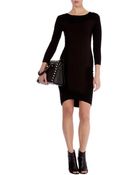 Karen Millen Ripple Stitch Knit Dress - Lyst