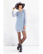 Kimchi Blue Pintuck Long-Sleeve Chiffon Swing Dress - Lyst