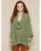 Ralph Lauren Blue Label Merino Wool Cowlneck Poncho - Lyst