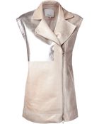 3.1 Phillip Lim Foiled Moto Vest - Lyst