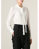 Valentino Lace Panel Blouse - Lyst