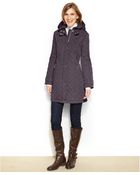 Calvin Klein Hooded Quilted Puffer Coat - Lyst