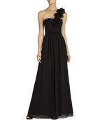 BCBGMAXAZRIA Patricia Silk One-Shoulder Gown - Lyst