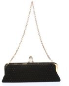 Christian Louboutin Black Diamond Quilted Velvet 'Miss Loubi' Sequined Clutch - Lyst