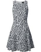 Theory Flared Patterned Dress - Lyst
