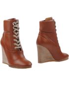 Chloé Ankle Boots - Lyst