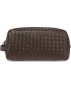 Bottega Veneta Woven Leather Wash Bag - Lyst