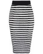 Noё Vila Striped Black Kura Skirt - Lyst