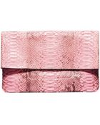 Michael Kors Janey Python Clutch - Lyst