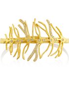 Kevia Gold-Plated Crystal Cuff - Lyst