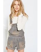 One Teaspoon Joker Worker Overall Shorts - Lyst