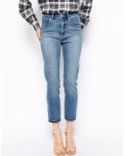 Asos Farleigh High Waist Slim Mom Jeans - Lyst