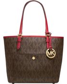 Michael Kors Michael Jet Set Medium Snap Pocket Tote - Lyst
