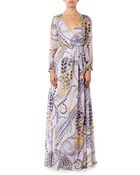 Matthew Williamson Paisley Star-Print Silk-Chiffon Dress - Lyst