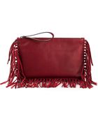 Valentino Fringed Clutch - Lyst