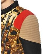 Givenchy Sequin Printed Felted Wool Coat - Lyst