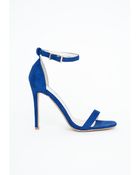 Missguided Clara Cobalt Blue Strappy Heeled Sandals - Lyst