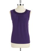 Calvin Klein Textured Sleeveless Top - Lyst