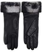 Yves Salomon Fur Trim Leather Gloves - Lyst