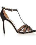 Valentino Embellished Suede Sandals - Lyst
