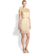 Notte By Marchesa Metallic Lace & Tulle Cocktail Dress - Lyst