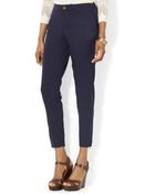 Ralph Lauren Lauren Skinny Crop Pants - Lyst