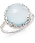 Suzanne Kalan Blue Agate, White Sapphire & 14K White Gold Ring - Lyst