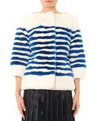 Marc Jacobs Rabbit Fur Collarless Jacket - Lyst