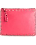 Valentino Large Rockstud Clutch - Lyst