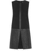 Theory Haddie Leather Panel Dress - Lyst