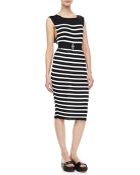 Jean Paul Gaultier Striped Sleeveless Knit Dress - Lyst