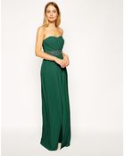 Asos Bandeau Maxi With Trim Dress - Lyst