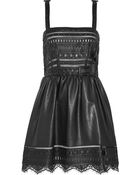 Valentino Cutout Leather Mini Dress - Lyst
