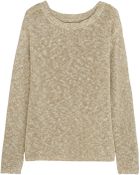 Alice + Olivia Ethan Metallic Cotton-Blend Sweater - Lyst