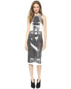 Dion Lee Croc Thermal Backless Dress - Black/White - Lyst