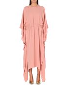 Valentino Draped Silk Maxi Dress - Lyst