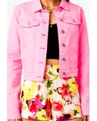 Forever 21 Neon Denim Jacket - Lyst