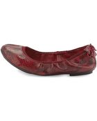 Cole Haan Ashlyn Python-Embossed Ballet Flat - Lyst