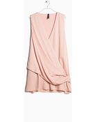 Mango Draped Top - Lyst
